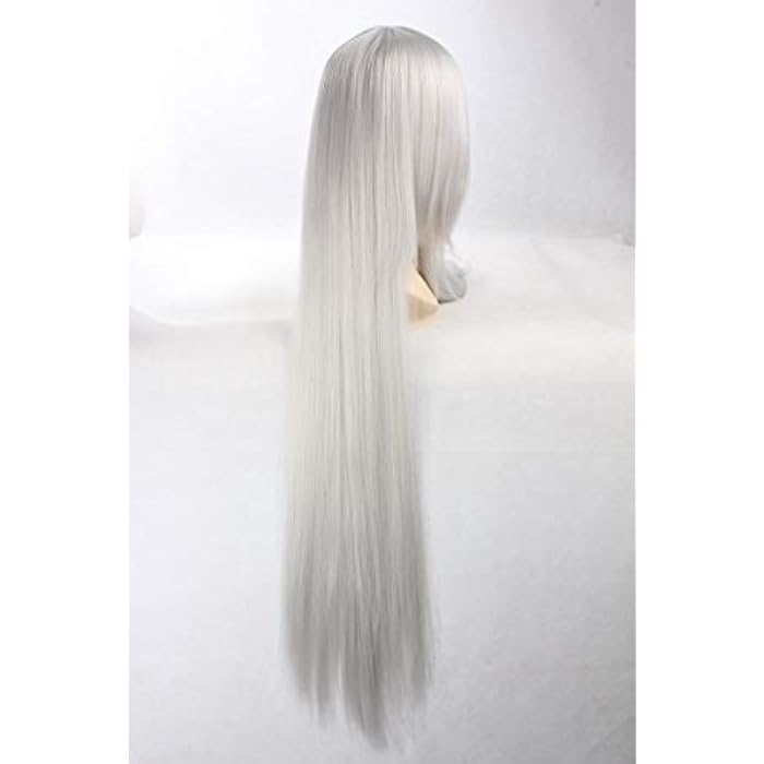 DILLARDS Fashion Japanese Manga Characters Long Straight Wigs Cosplay Silver 038A-4 - Image 2